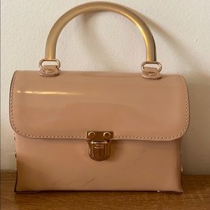Peach Vegan Patent Leather Olivia Miller handbag